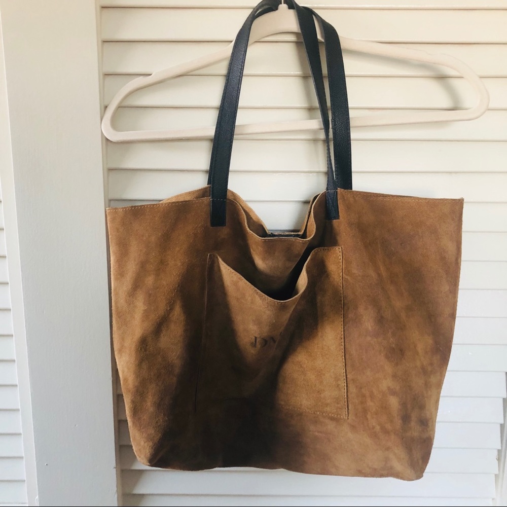 100% Leather Mark And Graham Suede DMB Tote Bag